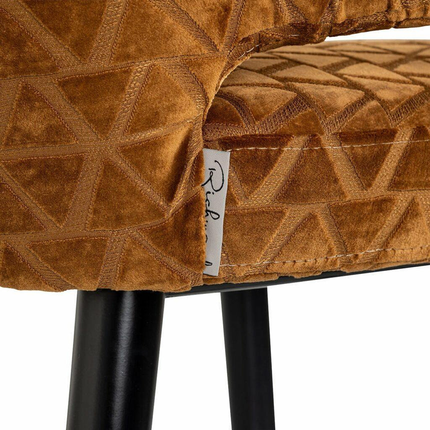 Indigo fabric bar stool