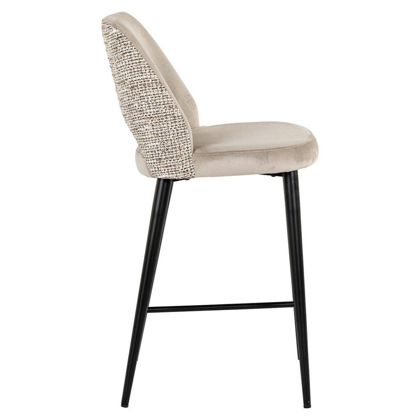 Tabitha velvet low bar stool