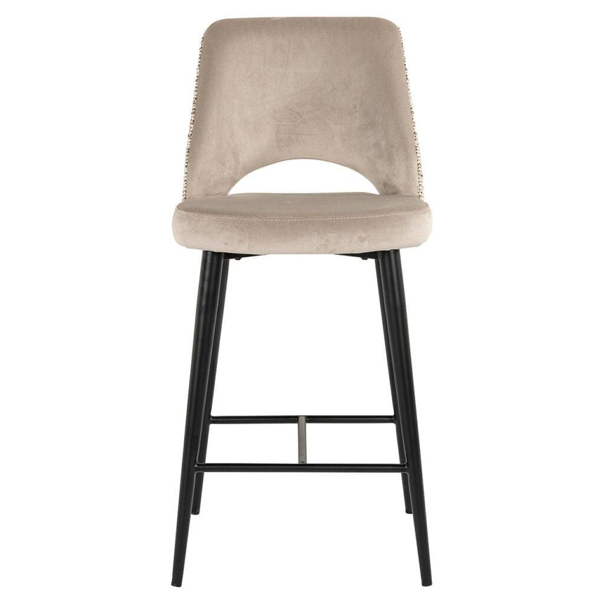 Tabitha velvet low bar stool