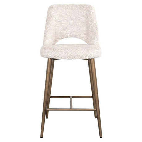 Delphine fabric low bar stool