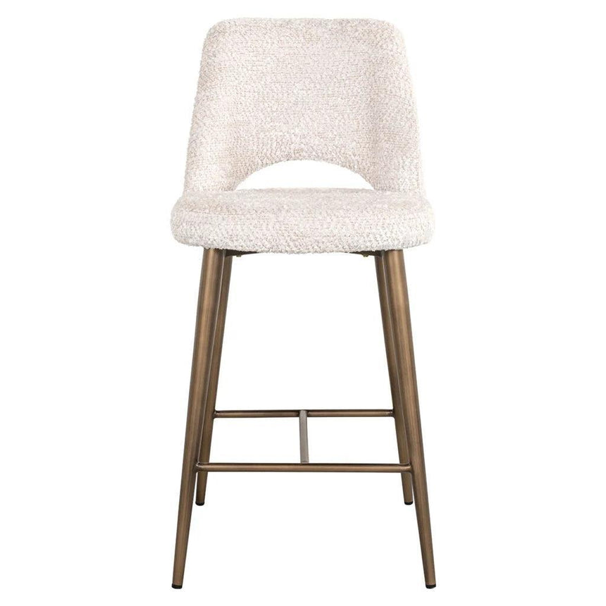 Delphine fabric low bar stool