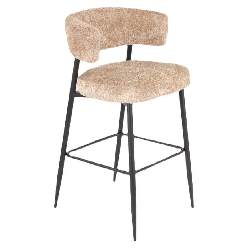 Rochelle fabric low bar stool set