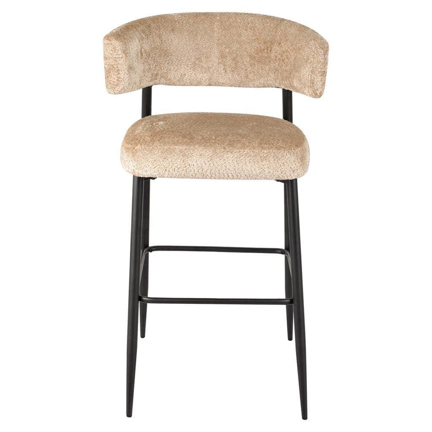 Rochelle fabric low bar stool set