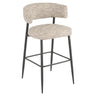 Rochelle fabric low bar stool set
