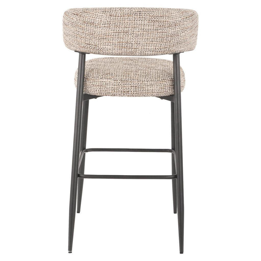 Rochelle fabric low bar stool set