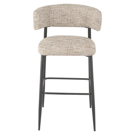 Rochelle fabric low bar stool set