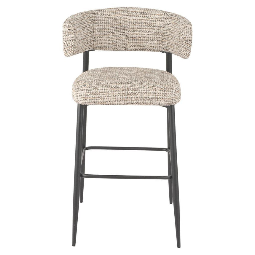 Rochelle fabric low bar stool set