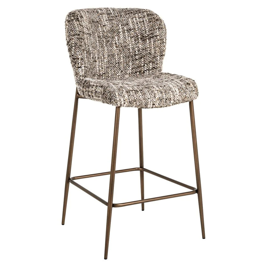 Savoy velvet low bar stool