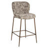 Savoy velvet low bar stool