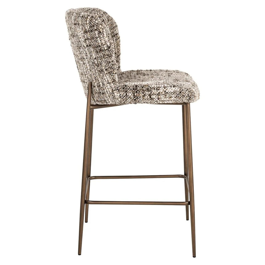 Savoy velvet low bar stool