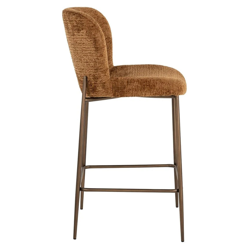 Savoy velvet low bar stool