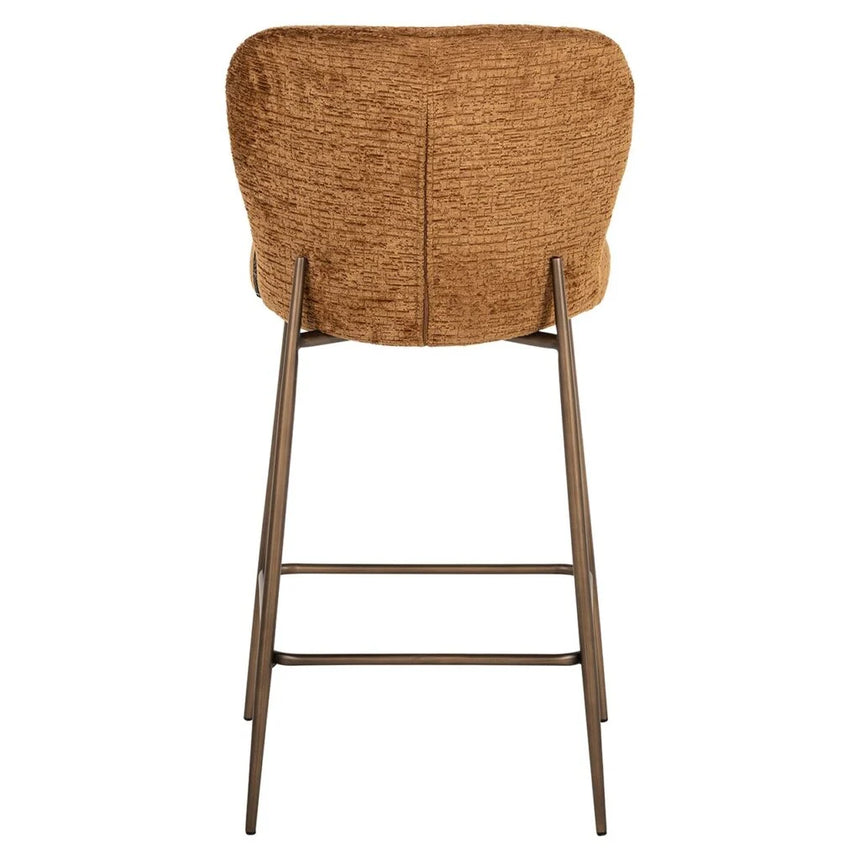 Savoy velvet low bar stool
