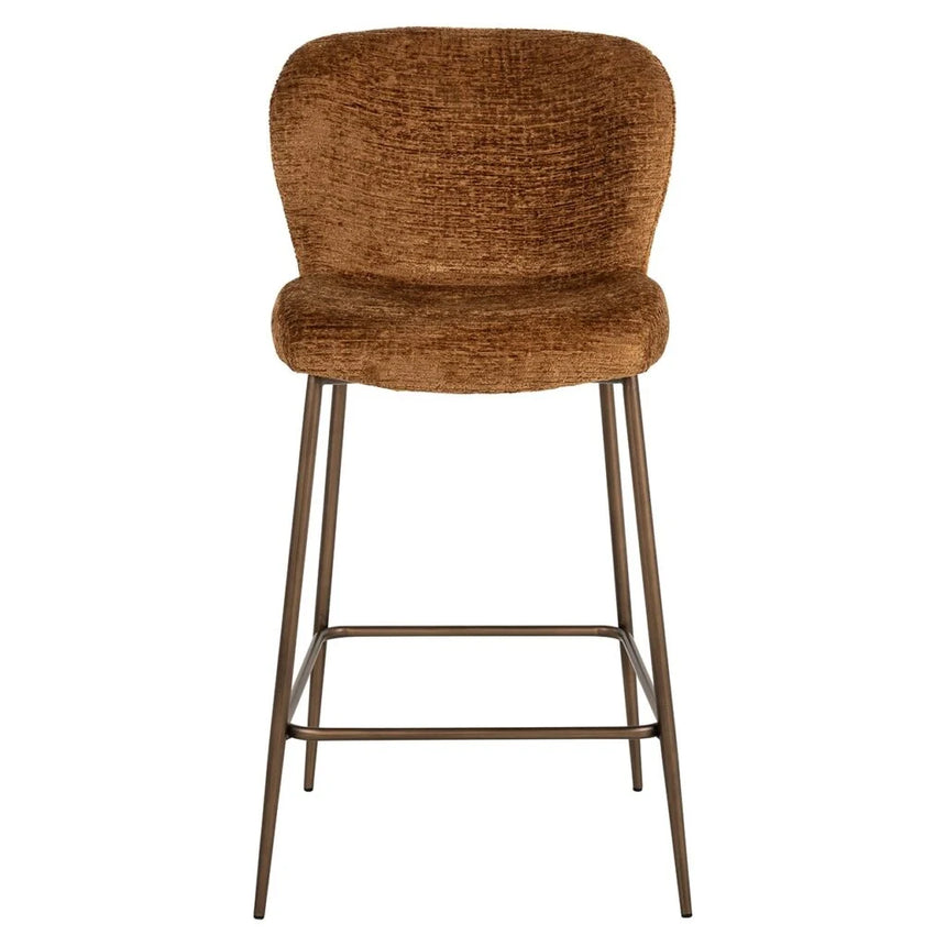 Savoy velvet low bar stool