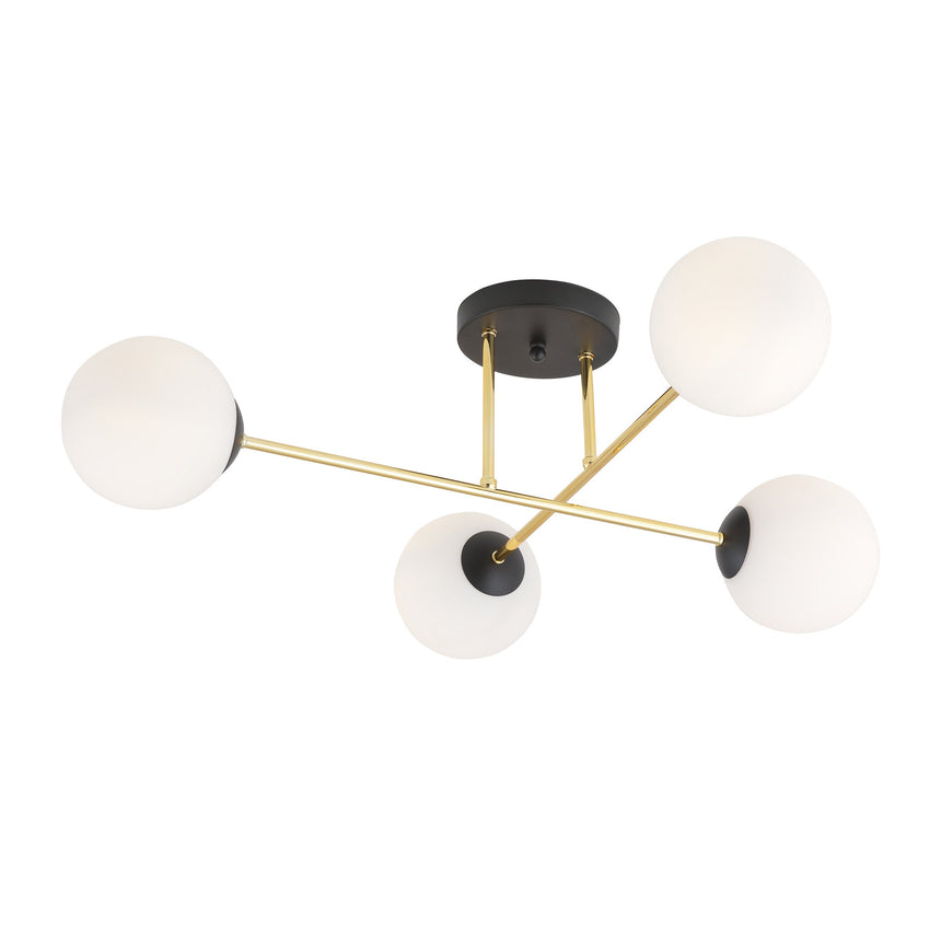 Magnum 4 BL Opal metal ceiling lamp