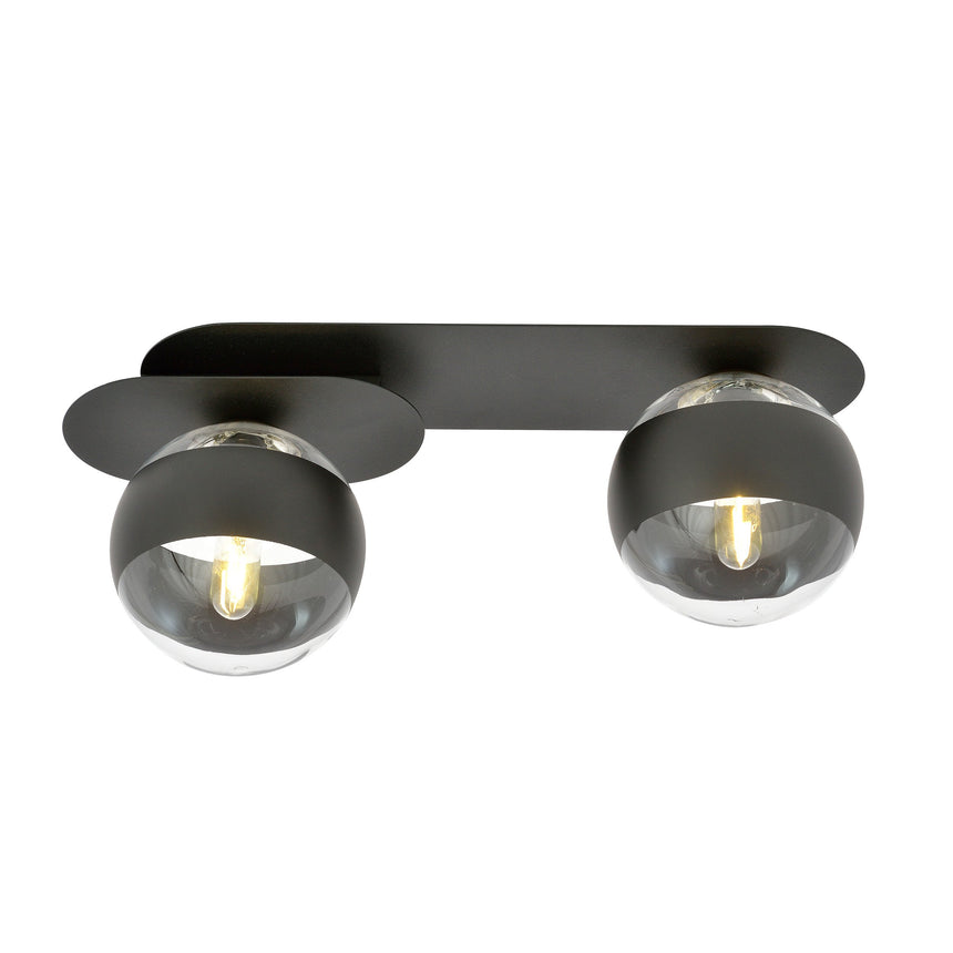 Plaza 2 BL Stripe glass ceiling lamp