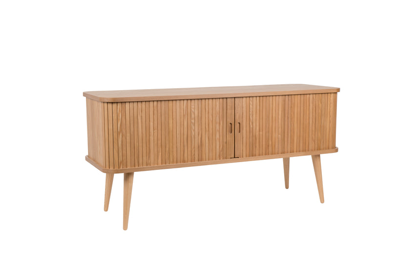 Barbier wooden chest of drawers with sliding doors
