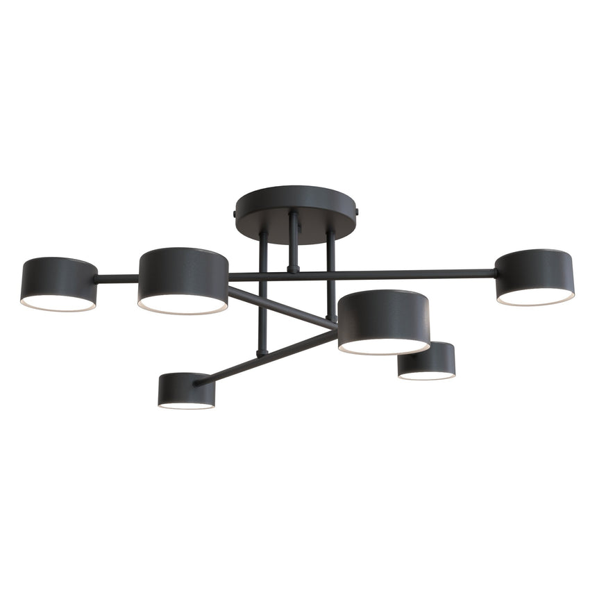 Halo 6 metal ceiling lamp