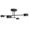 Halo 4 Black metal ceiling lamp