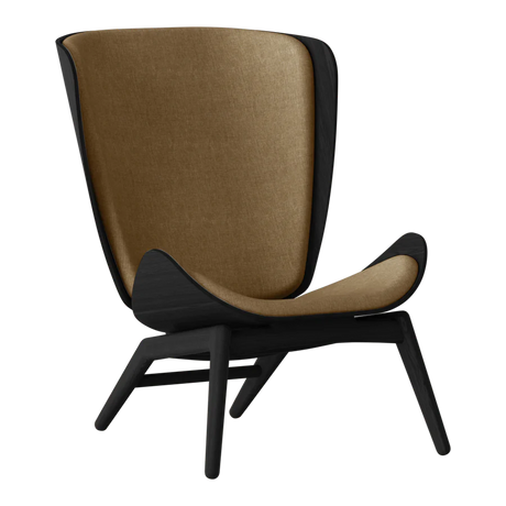 The Conversation Piece fabric armchair with natural frame