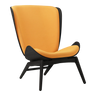 The Conversation Piece fabric armchair with natural frame