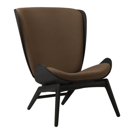 The Conversation Piece fabric armchair with natural frame