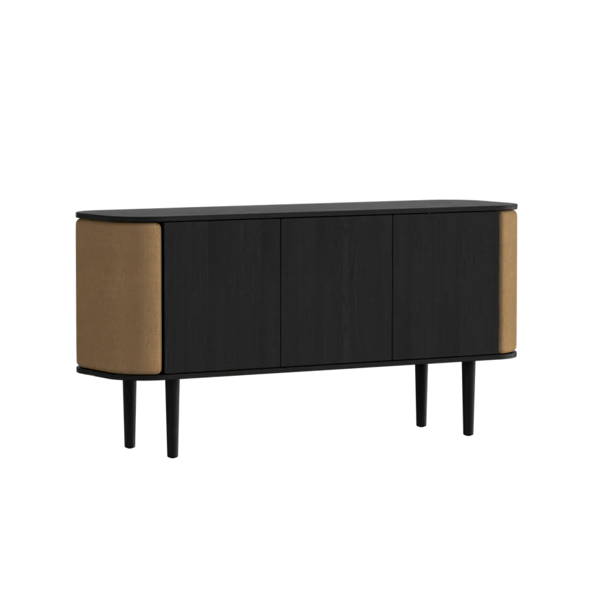 Treasures fa kabinet fekete kerettel 75×150