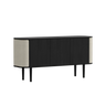 Treasures fa kabinet fekete kerettel 75×150