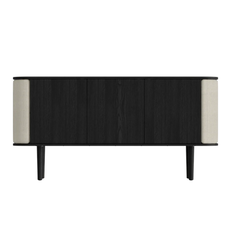 Treasures fa kabinet fekete kerettel 75×150