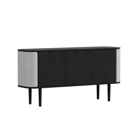 Treasures fa kabinet fekete kerettel 75×150