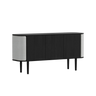 Treasures fa kabinet fekete kerettel 75×150