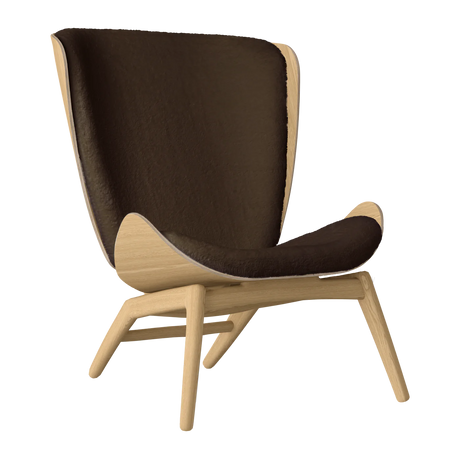 The Conversation Piece fabric armchair with natural frame