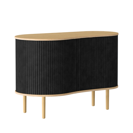 The Conversation Piece fabric armchair with natural frame