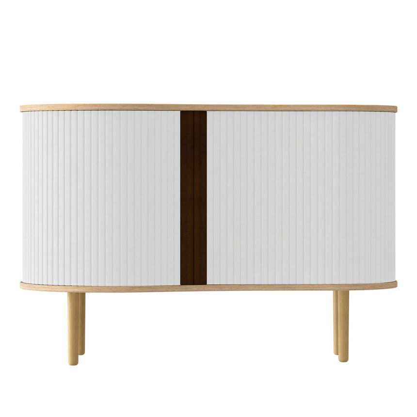 The Conversation Piece fabric armchair with natural frame