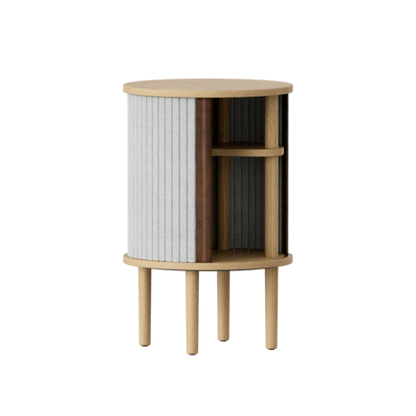 The Conversation Piece fabric armchair with natural frame