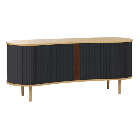 The Conversation Piece fabric armchair with natural frame
