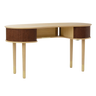 The Conversation Piece fabric armchair with natural frame