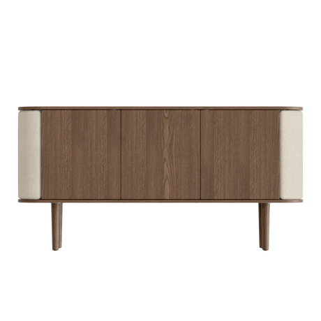 Treasures fa kabinet sötétbarna kerettel 75×150