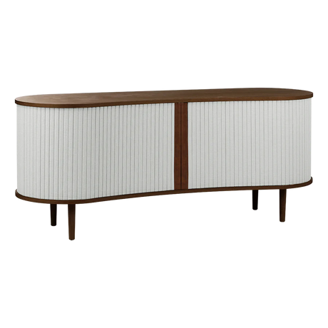 The Conversation Piece fabric armchair with natural frame