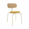 Curious fa szék szövet párnával réz lábbal