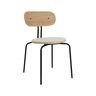 Curious fa szék szövet párnával fekete lábbal