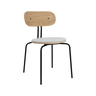Curious fa szék szövet párnával fekete lábbal