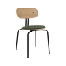 Curious fa szék szövet párnával fekete lábbal