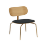 The Conversation Piece fabric armchair with natural frame