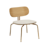 Curious fa fotel plüss párnával réz lábbal
