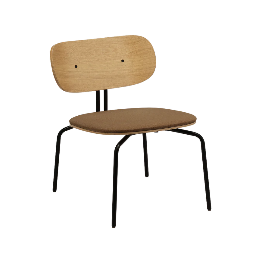The Conversation Piece fabric armchair with natural frame
