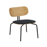 The Conversation Piece fabric armchair with natural frame