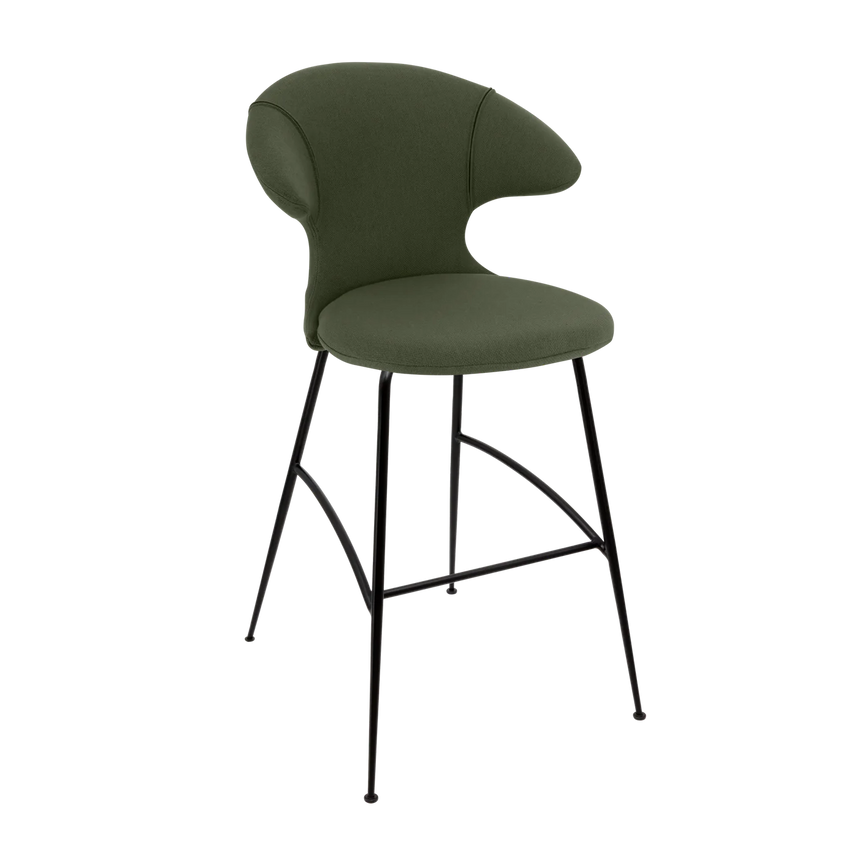 The Conversation Piece fabric armchair with natural frame