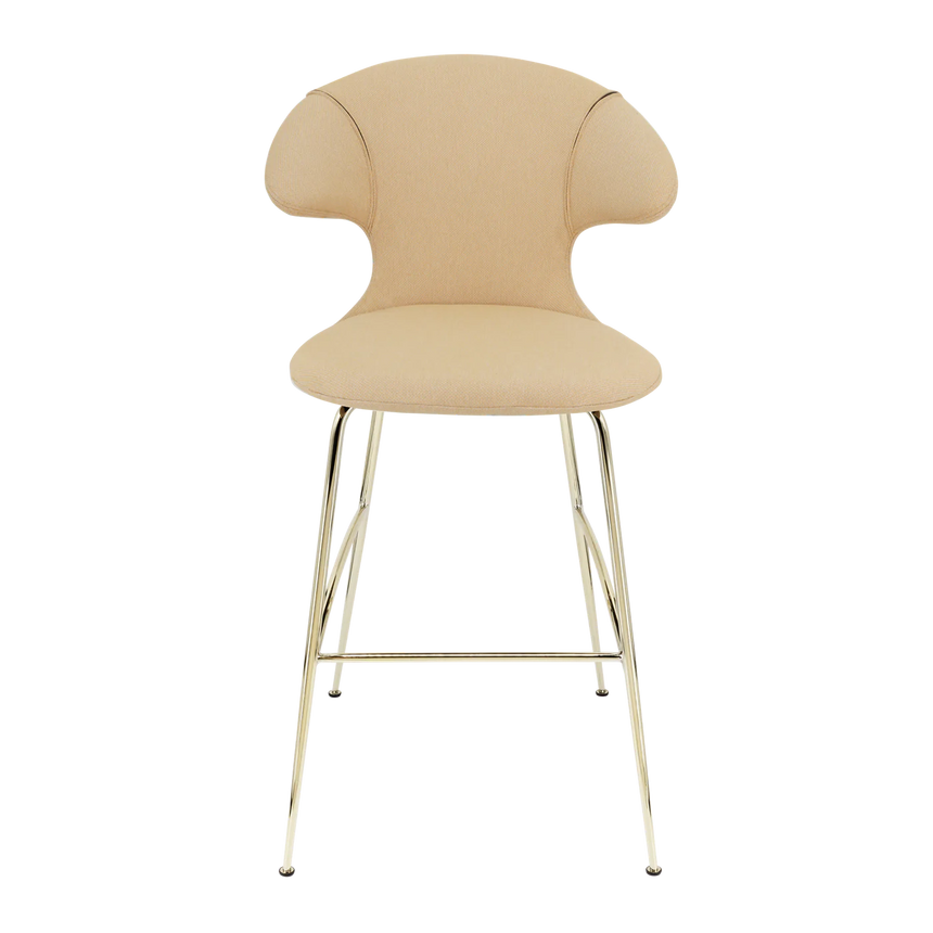The Conversation Piece fabric armchair with natural frame