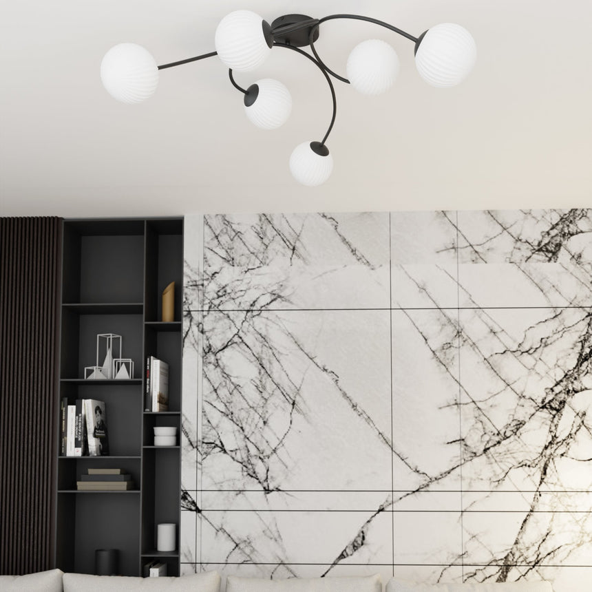 Vibra 6 BL metal ceiling lamp