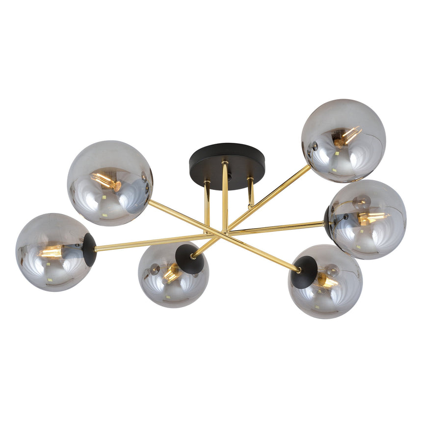 Magnum 6 BL Graphite metal ceiling lamp